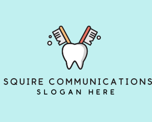 Dental Tooth Toothbrush  logo design