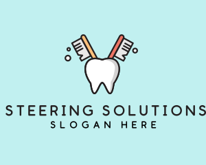 Dental Tooth Toothbrush  logo design