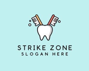 Dental Tooth Toothbrush  logo design