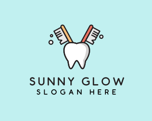 Dental Tooth Toothbrush  logo design