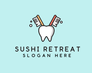 Dental Tooth Toothbrush  logo design