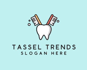 Dental Tooth Toothbrush  logo design