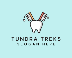 Dental Tooth Toothbrush  logo design