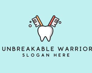 Dental Tooth Toothbrush  logo design