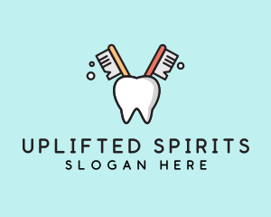 Dental Tooth Toothbrush  logo design