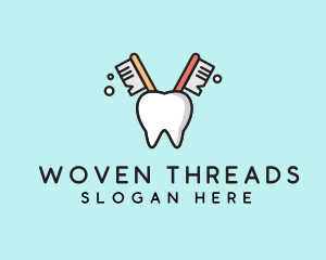 Dental Tooth Toothbrush  logo design