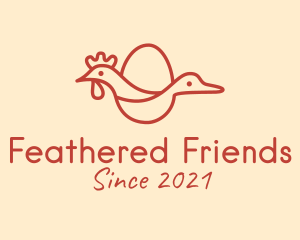 Chicken Duck Poultry logo design