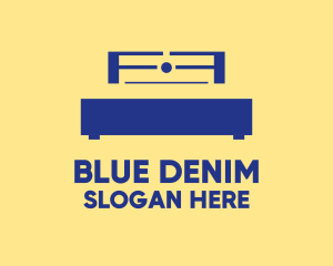 Blue Bed Furniture logo design