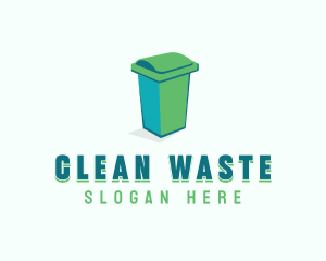 Trash Garbage Bin logo design