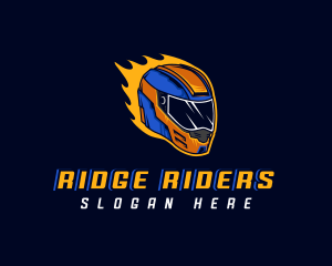 Motorcycle Rider Helmet logo design