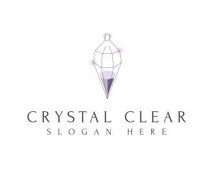 Crystal Bottle Potion logo design