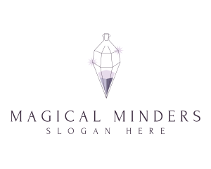 Crystal Bottle Potion logo design