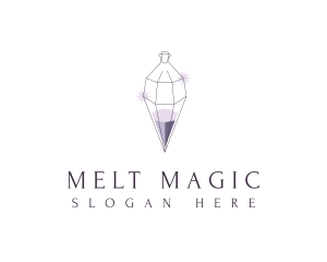 Crystal Bottle Potion logo design