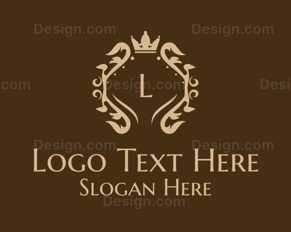 Luxury Crown Wreath Logo