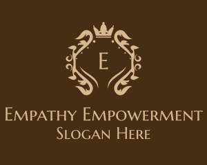 Luxury Crown Wreath logo design