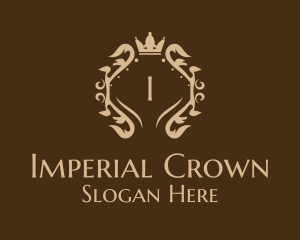 Luxury Crown Wreath logo design