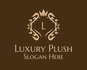 Luxury Crown Wreath logo design