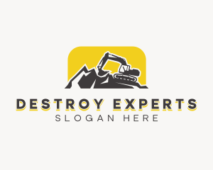 Mountain Quarry Excavation logo design