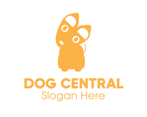 Small Yellow Puppy Dog logo design