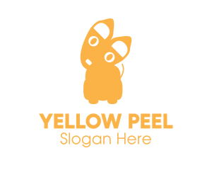 Small Yellow Puppy Dog logo design