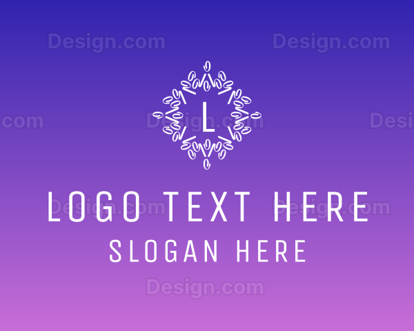 Floral Abstract Wreath Logo