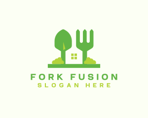 Trowel Fork House logo design