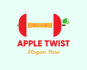 Apple Dumbbell Weights logo design