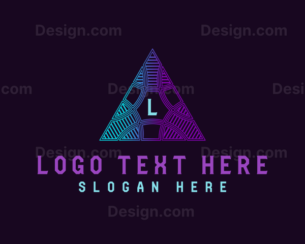 Cyber Triangle Pyramid Logo