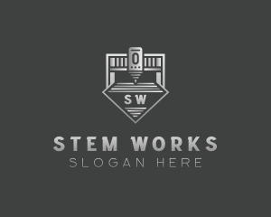 CNC Laser Machinery logo design