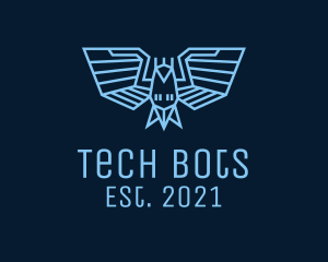 Blue Robotic Bird logo