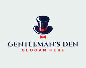 Gentleman Hat Ribbon logo design