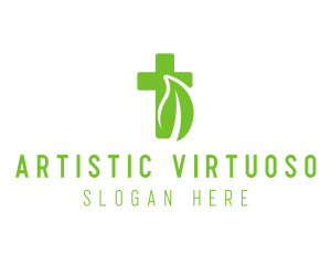 Organic Eco Cross logo design