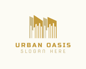 Golden Building Property logo design