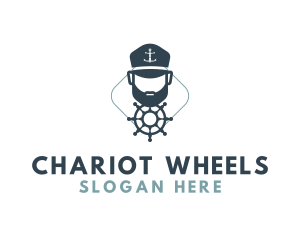 Captain Ship Wheel logo design