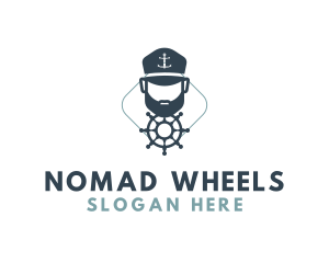 Captain Ship Wheel logo design