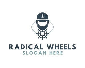 Captain Ship Wheel logo design