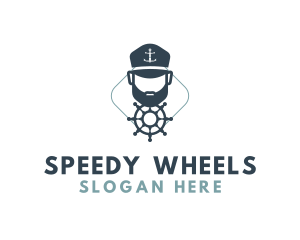 Captain Ship Wheel logo design