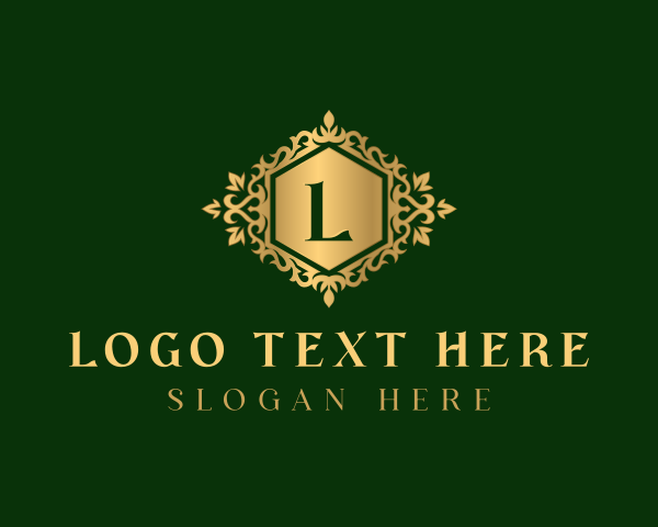 Elegant Hexagon Ornament logo