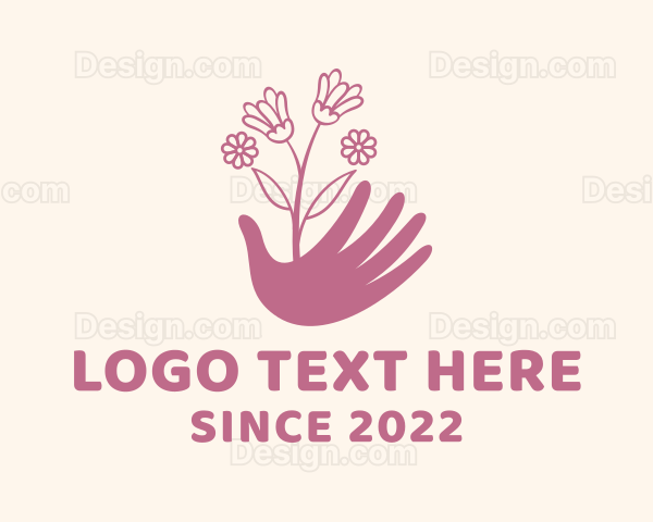 Botanical Flower Hand Logo