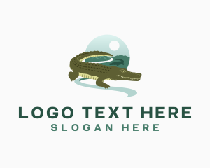 Alligator Crocodile Wildlife logo