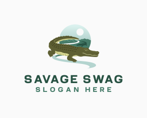 Alligator Crocodile Wildlife logo