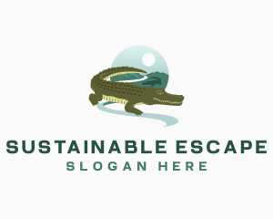 Alligator Crocodile Wildlife logo