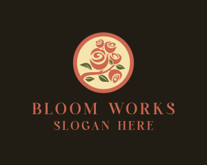 Rose Flower Bouquet logo design