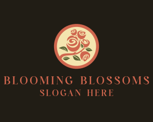 Rose Flower Bouquet logo design