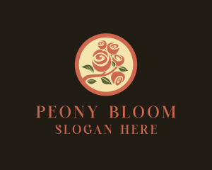 Rose Flower Bouquet logo design