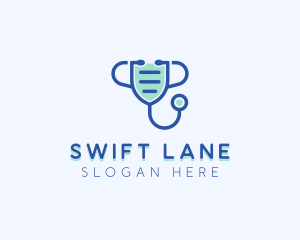 Medical Face Mask Stethoscope Logo