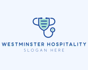 Medical Face Mask Stethoscope logo design