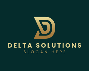 Elegant Business Letter D logo design