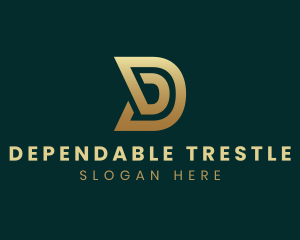 Elegant Business Letter D logo design