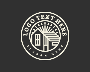 Minimalist Roofing Badge logo